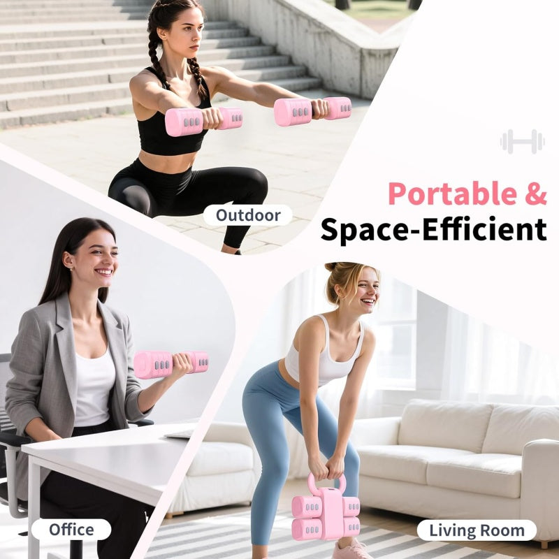 Multifunctional Dumbbells 2in 1 Home Dumbbell Kettlebells Adjustable Weight