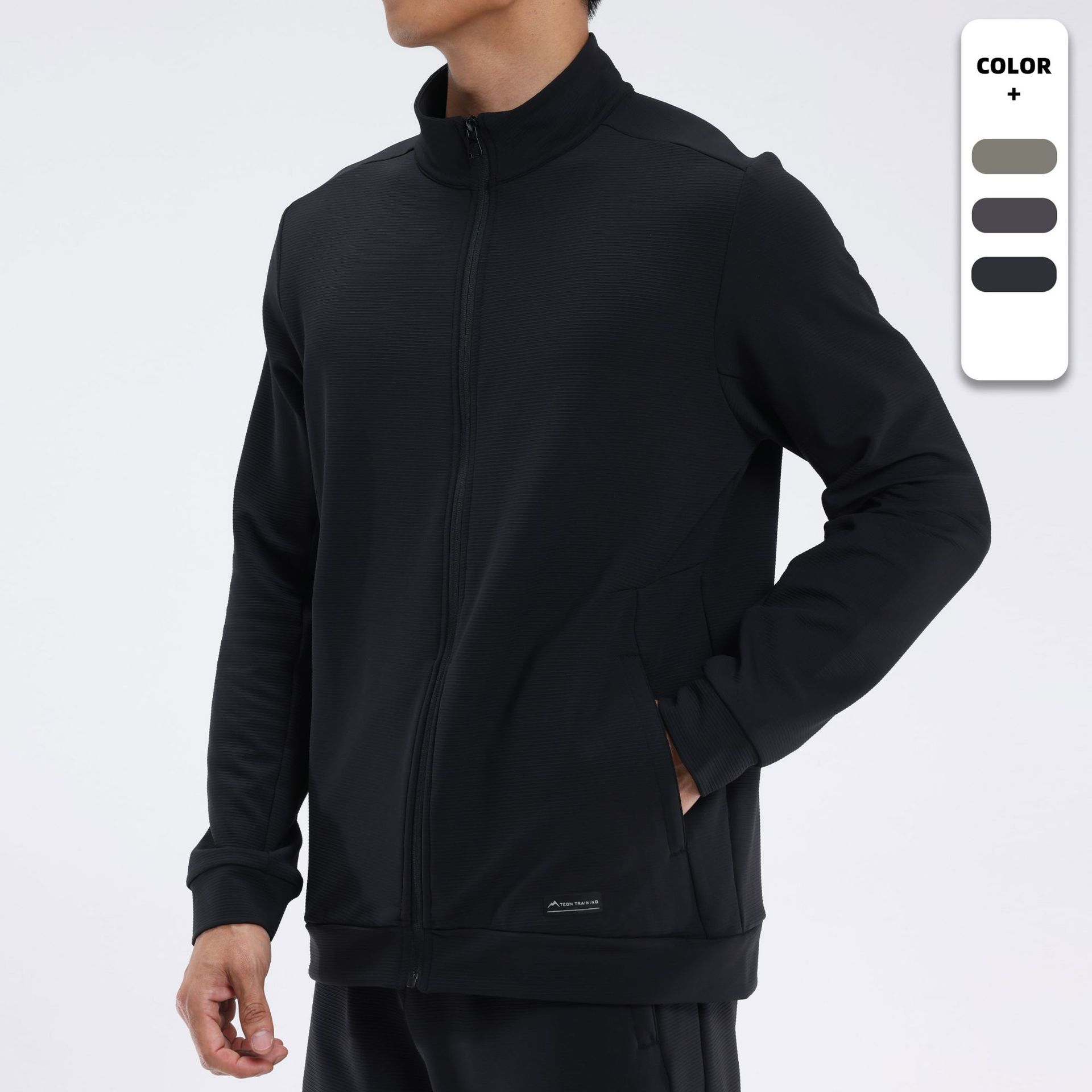 Men's Windproof Sport Jacket – Stand Collar & Stretch Fabric