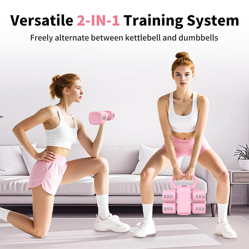 Multifunctional Dumbbells 2in 1 Home Dumbbell Kettlebells Adjustable Weight
