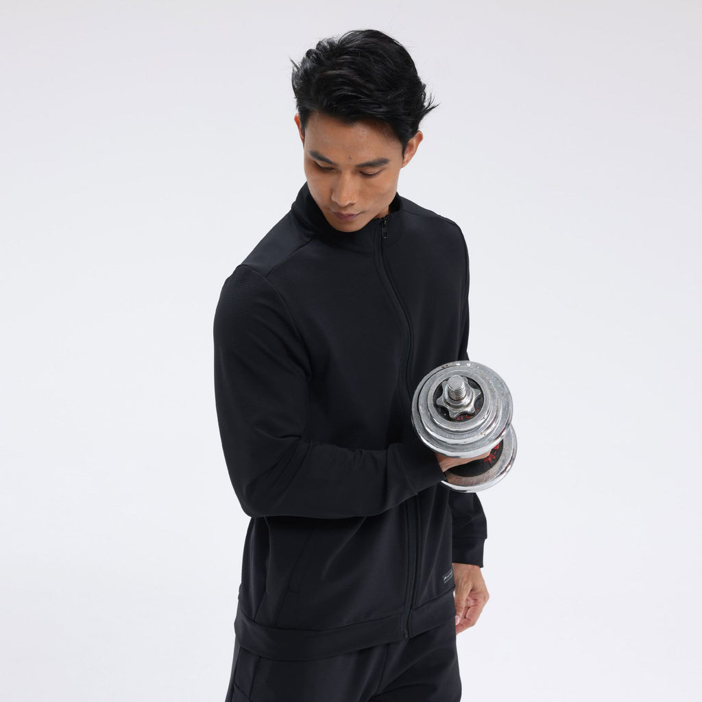 Men's Windproof Sport Jacket – Stand Collar & Stretch Fabric